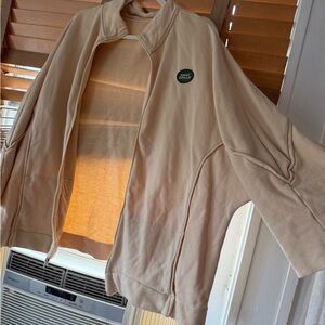 Daily Drills Cream Zip-Up Hoodie